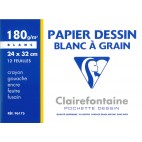 PAPIER BLANC A GRAIN 180g/m2 24X32cm
