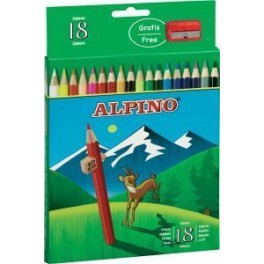 CRAYONS COULEUR ALPINO x18
