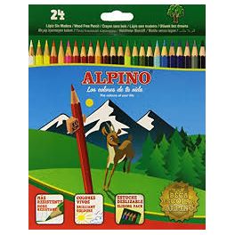 CRAYONS COULEUR ALPINO x24