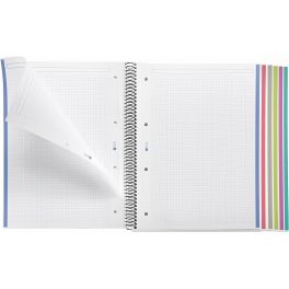 cahier microperforé 160f 5x5mm 6 bandes de couleurs